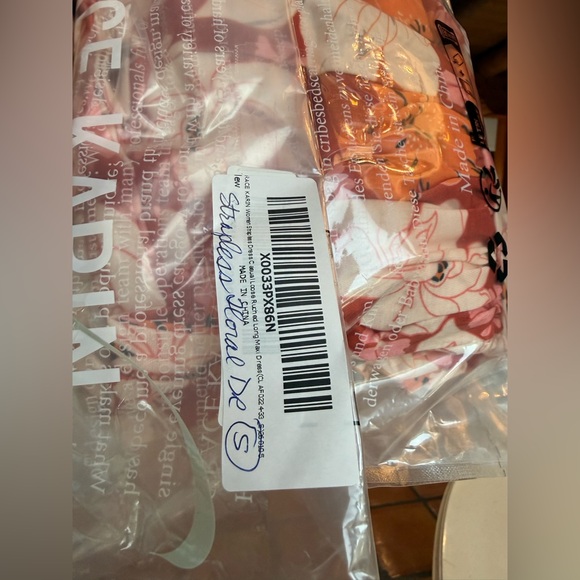 NWT Orange Floral Strapless Maxi Dress-S - Picture 12 of 12